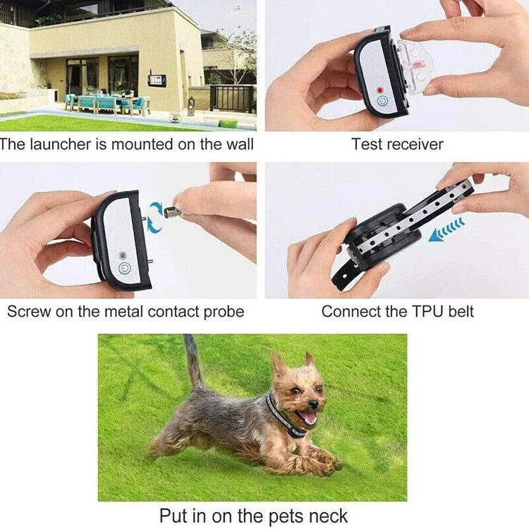 2 In 1 Pet Wireless Fence Bark Control Smart Dog Trainer