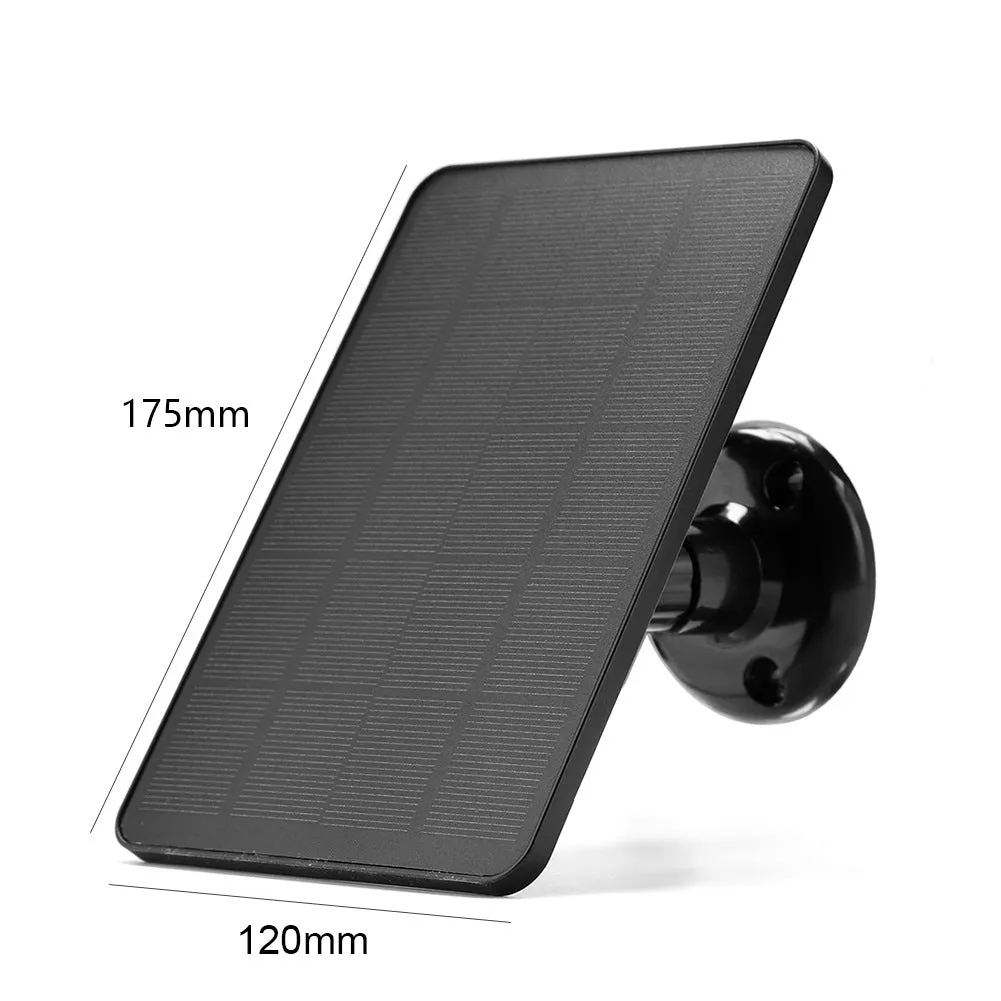 5W Solar Panel for Wireless Outdoor Camera-Black