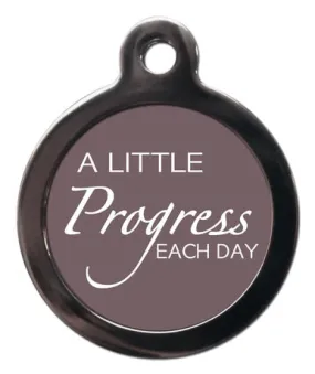 A Little Progress Purple Puppy ID Tag