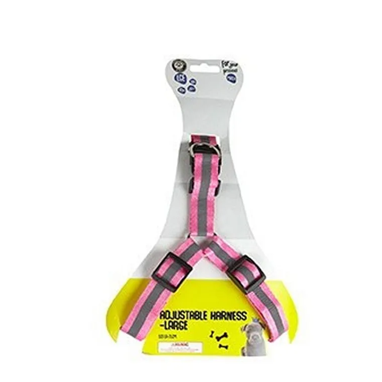 Adjustable Dog Harness, Large, 4 Asstd Colours