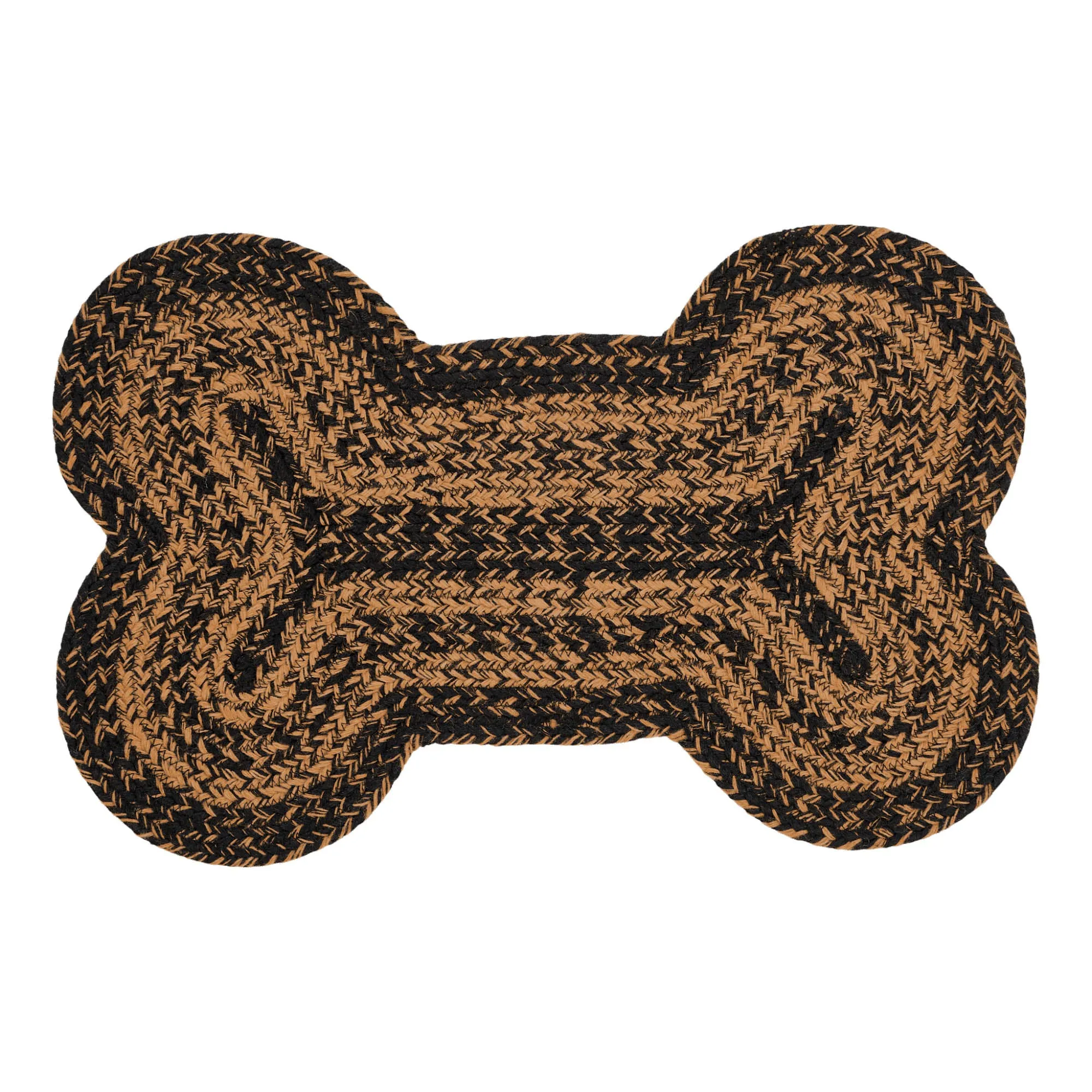 Black & Tan Indoor/Outdoor Medium Bone Rug 15x23