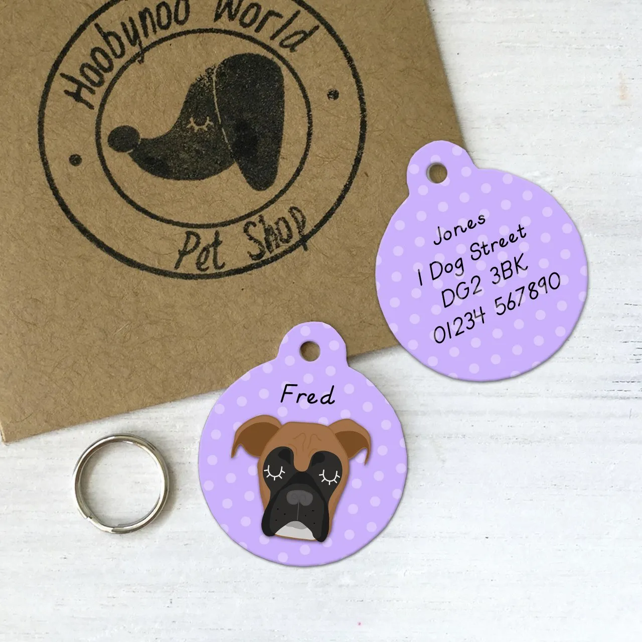 Boxer Personalised Dog Tag