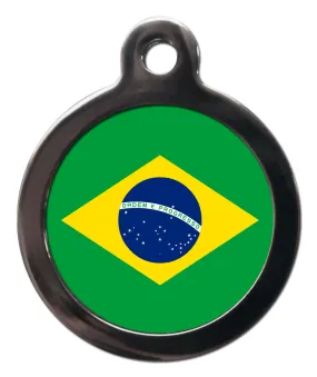 Brazil Flag Dog ID Tag