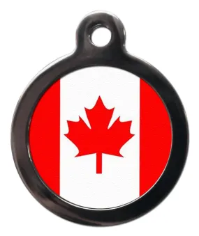 Canadian Flag Dog ID Tag