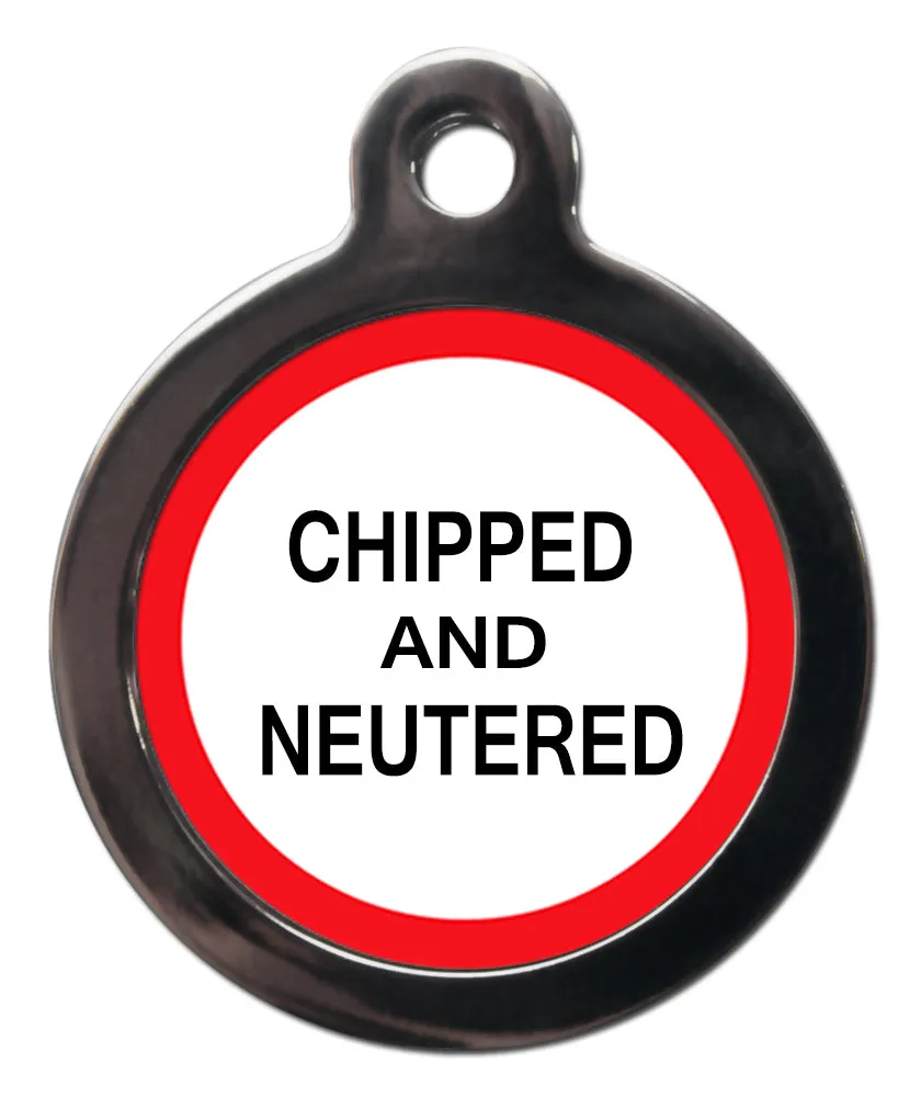 Chipped And Neutered Dog ID Tag