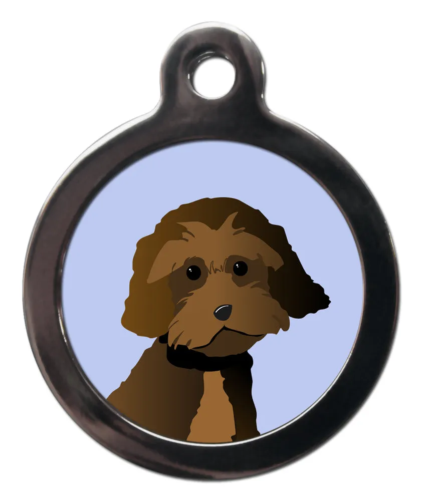 Chocolate Cockapoo Dog ID Tag