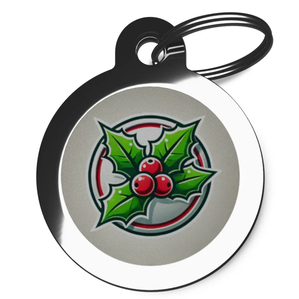 Christmas Holly Dog Tag