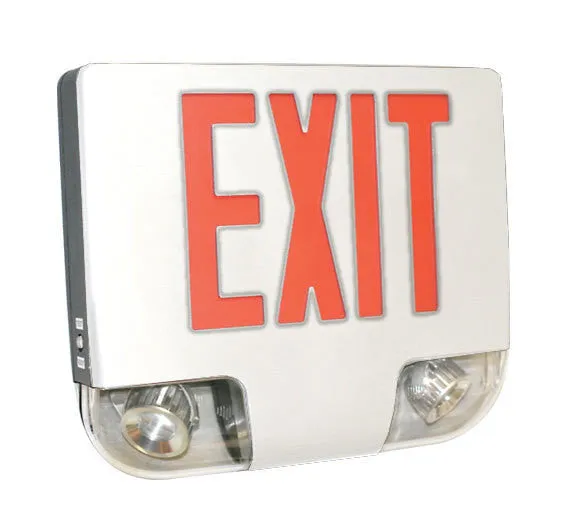 Combo Die Cast Exit Emergency Light With Dual 120/277 Voltage