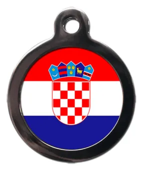 Croatian Flag Dog ID Tag