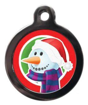 Cute Christmas Snowman Dog Tag