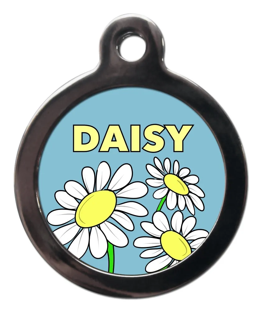 Daisy Flower Dog ID Tag