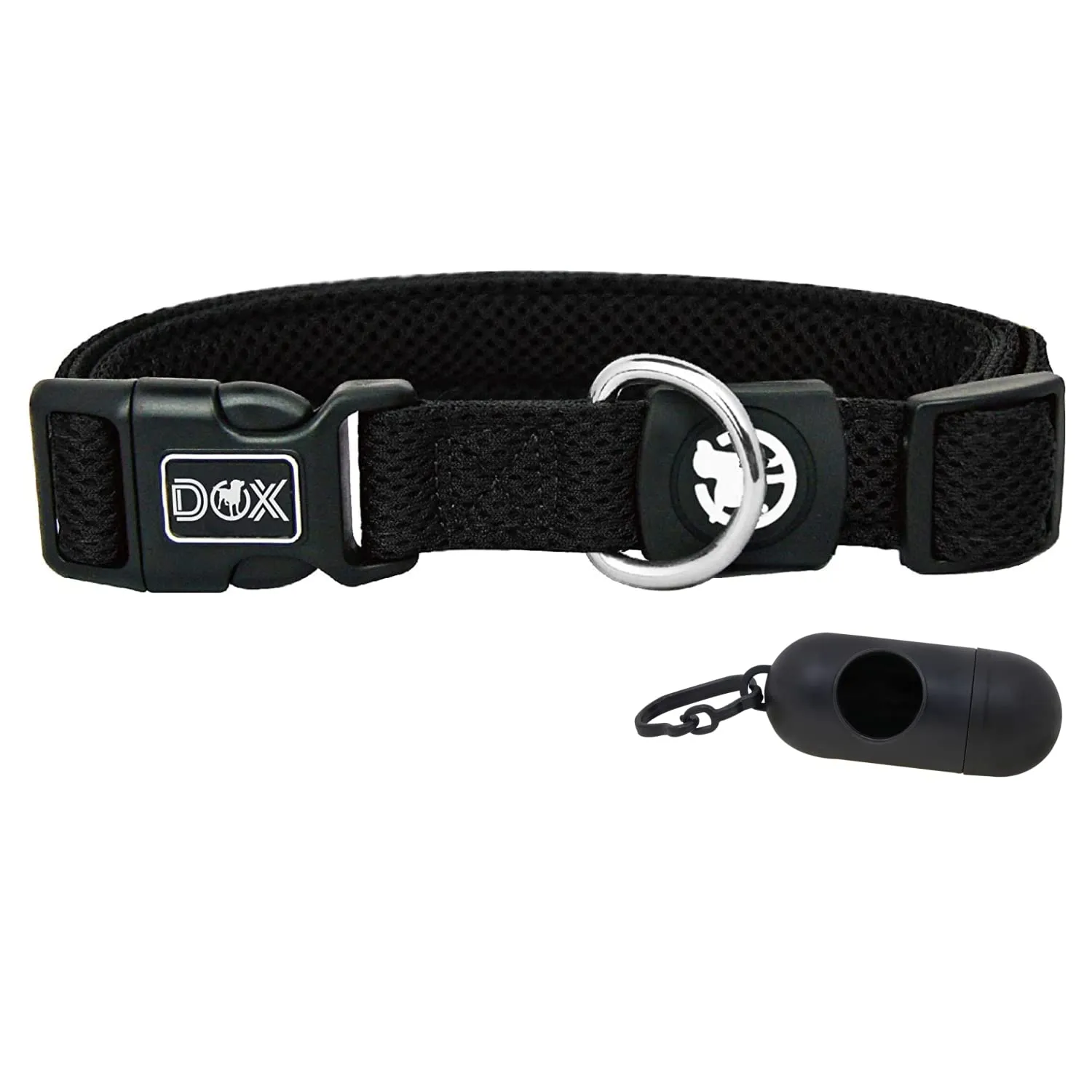 DDOXX Dog Collar Air Mesh, Adjustable, Padded | Many Colors & Sizes | for Small, Medium