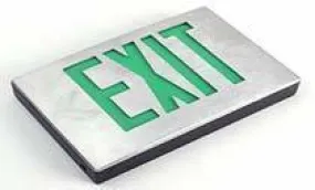 Die Cast Aluminum LED Exit Sign - Green Letters