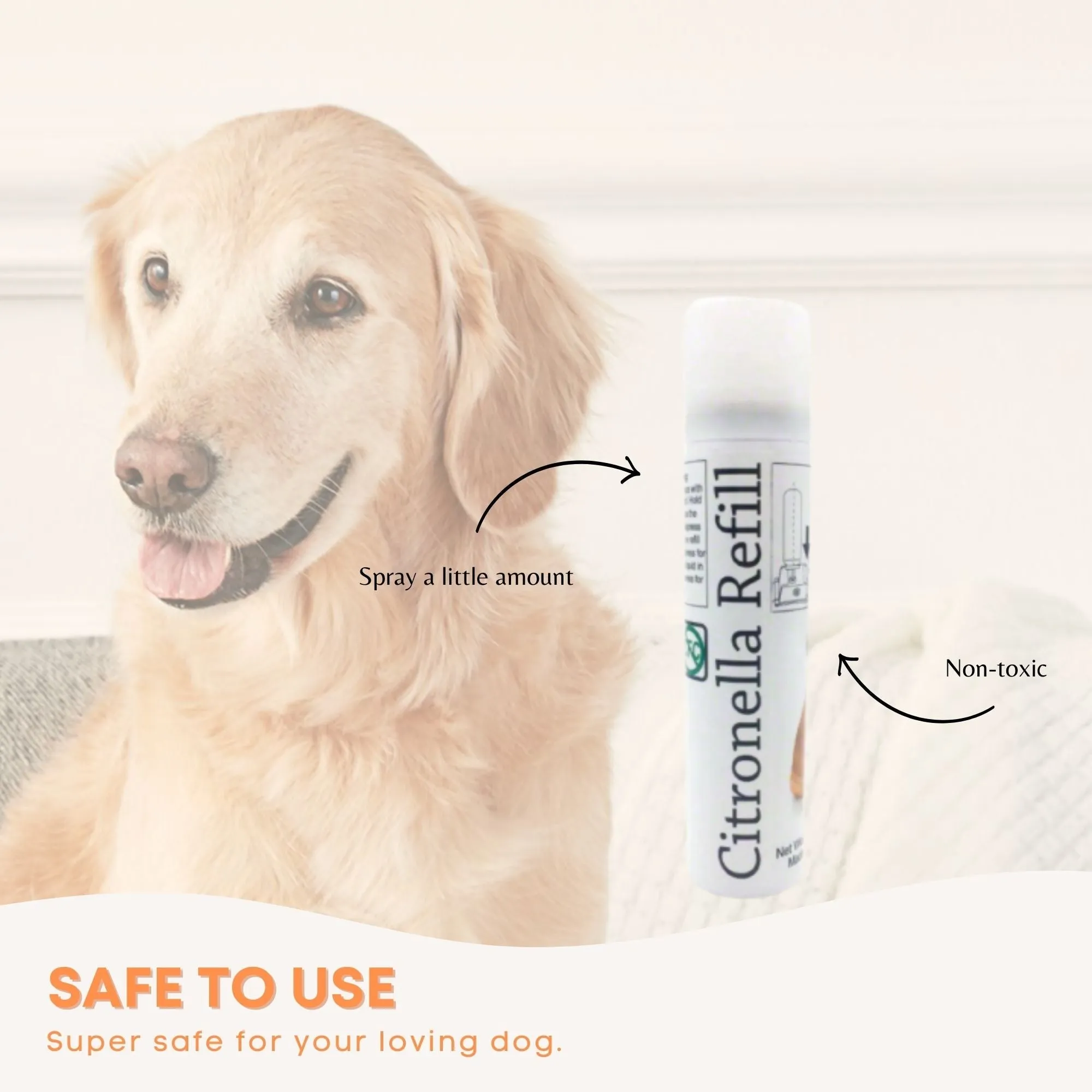 Dog Bark Collar - Citronella USB Rechargeable Mist Spray Training Device