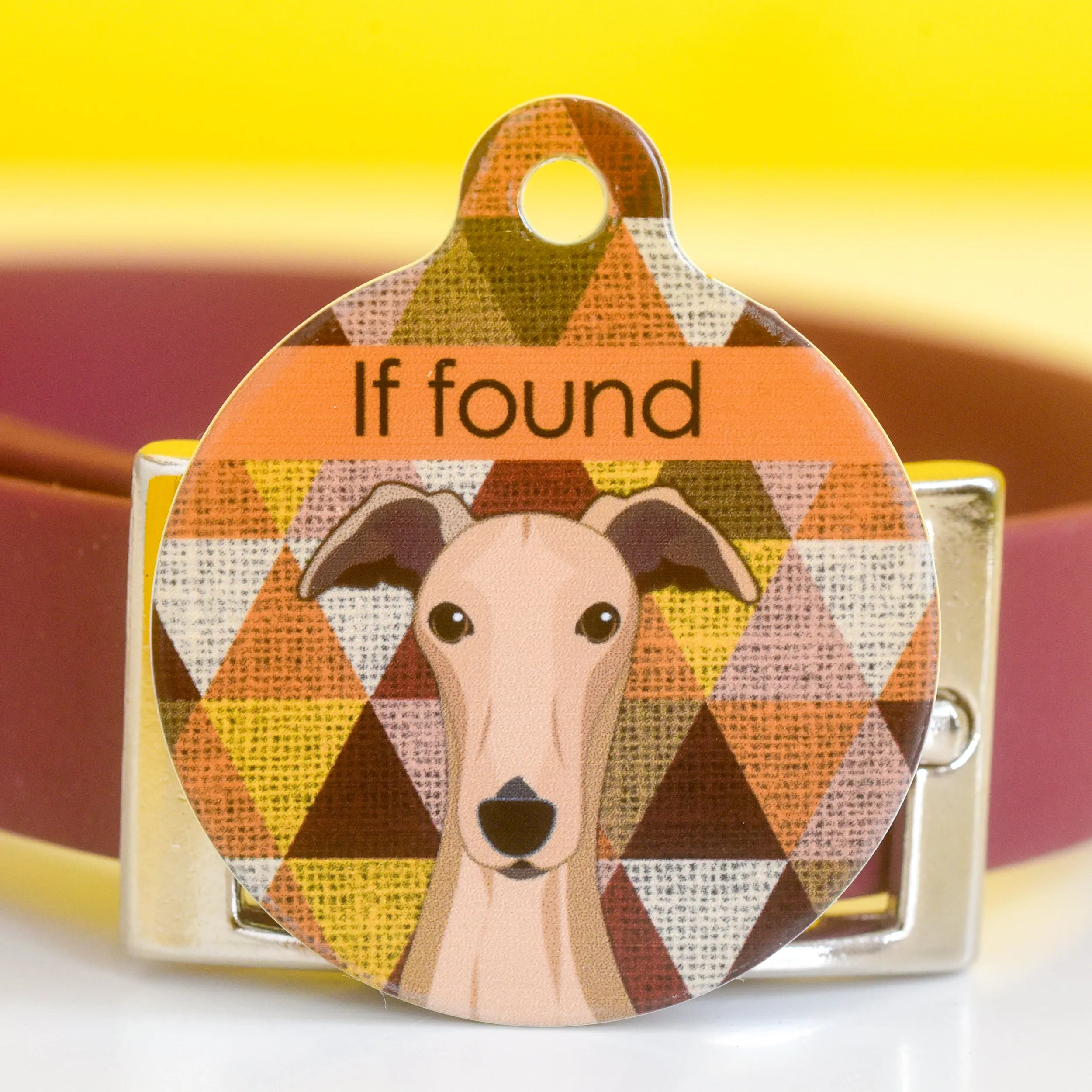 Dog Tag Personalised - Autumn Harlequin