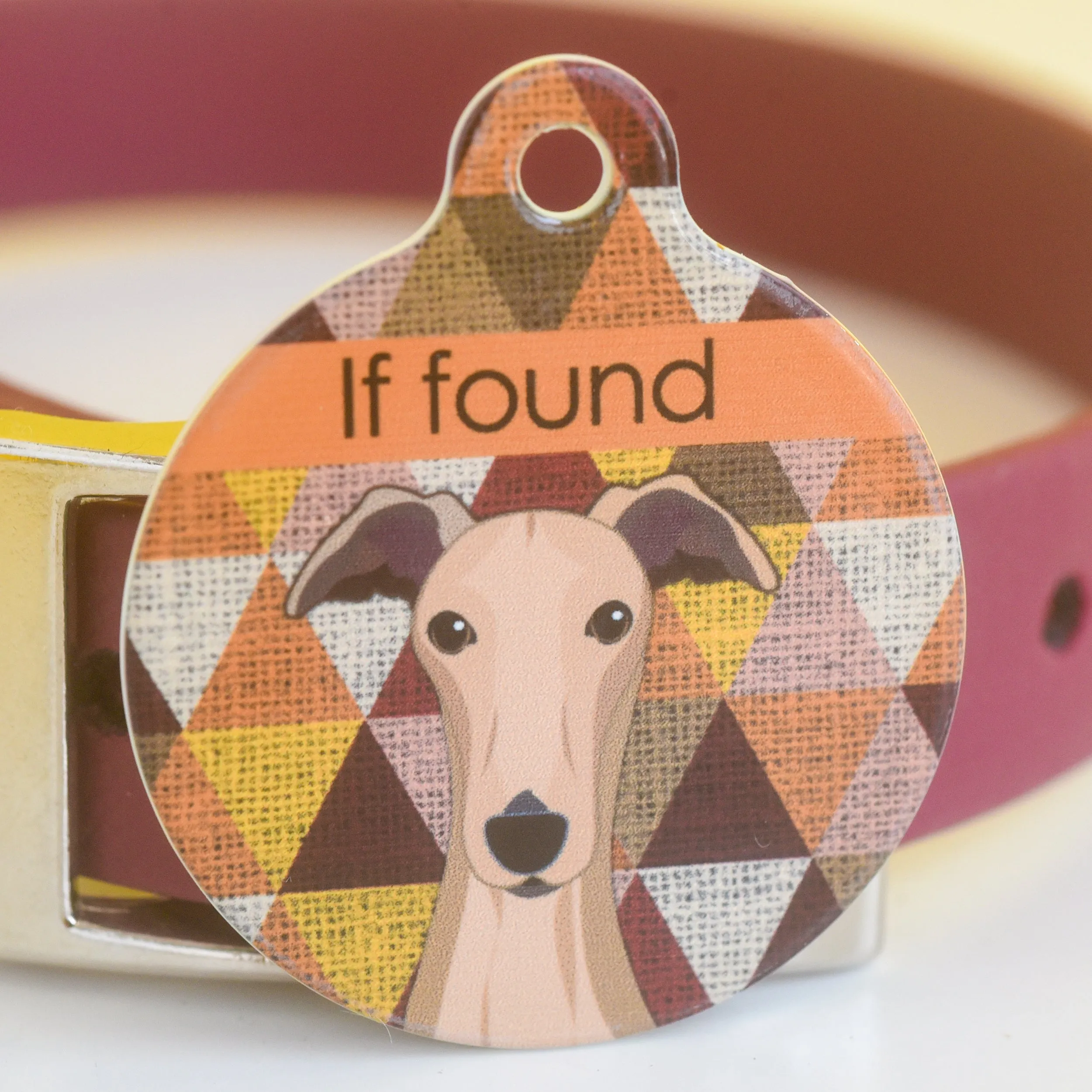 Dog Tag Personalised - Autumn Harlequin