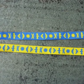 Jane Sassaman Ribbon : Night Life - Yellow / Blue