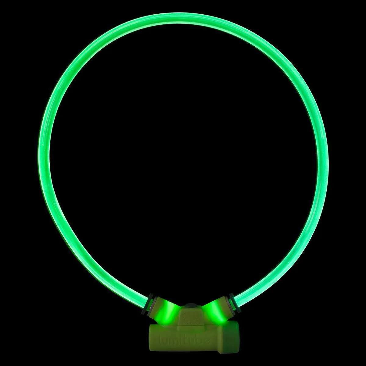 Lumitube Illuminated Safety Dog Collar Bright Green