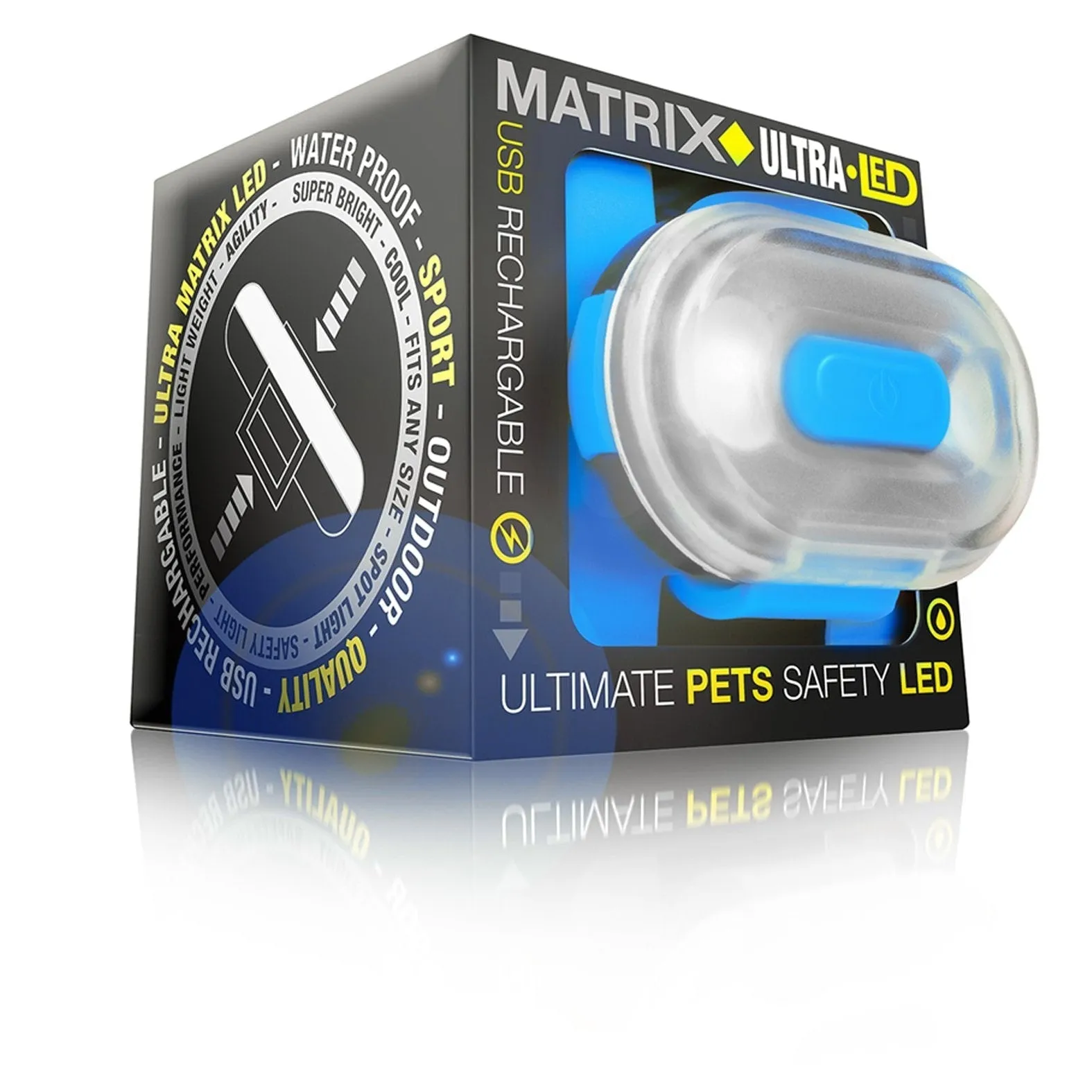 Max & Molly Matrix Ultra LED Safety Light Sky Blue