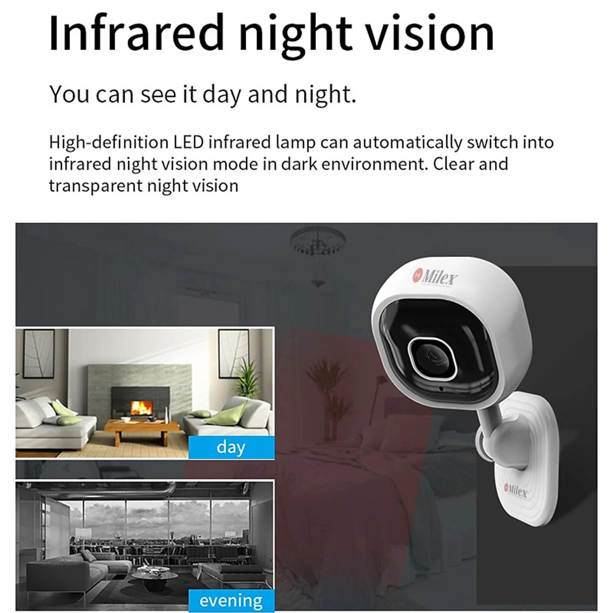 MILEX 2 WAY INFRARED SECURITY CAMERA -KEEP AN EYE ON WHAT MATTERS MOST! SECURE YOUR HOME AND FAMILY 2 pack