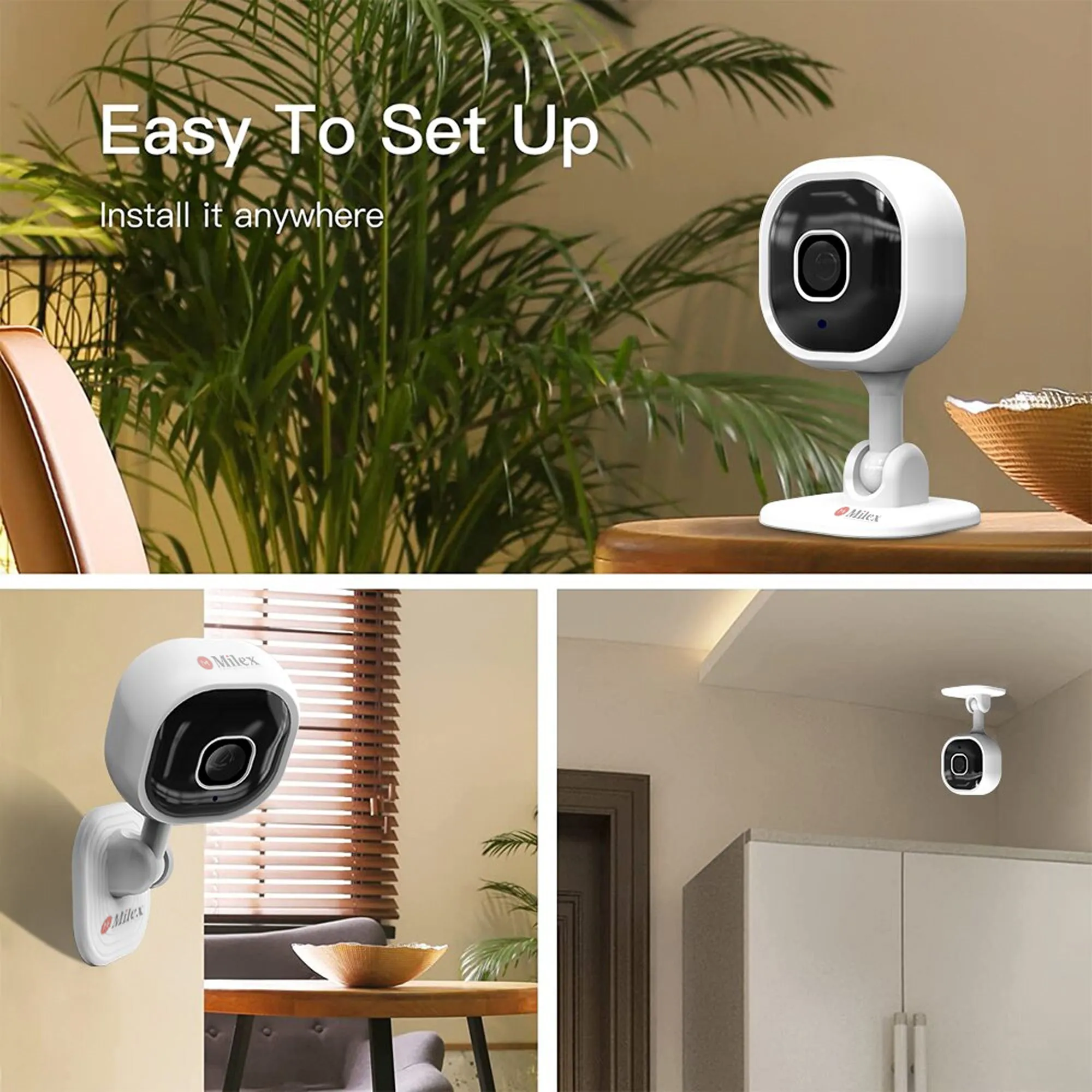 MILEX 2 WAY INFRARED SECURITY CAMERA -KEEP AN EYE ON WHAT MATTERS MOST! SECURE YOUR HOME AND FAMILY 2 pack