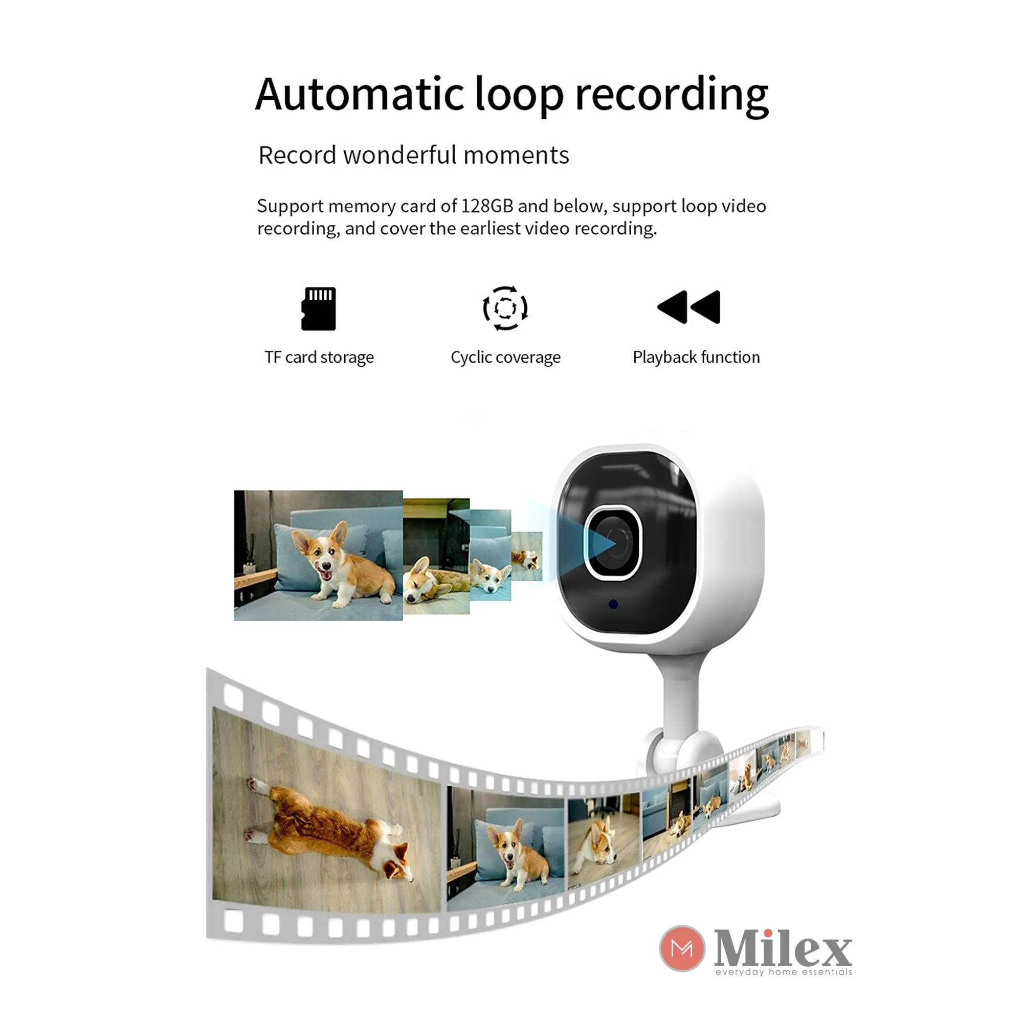 MILEX 2 WAY INFRARED SECURITY CAMERA -KEEP AN EYE ON WHAT MATTERS MOST! SECURE YOUR HOME AND FAMILY 4 pack