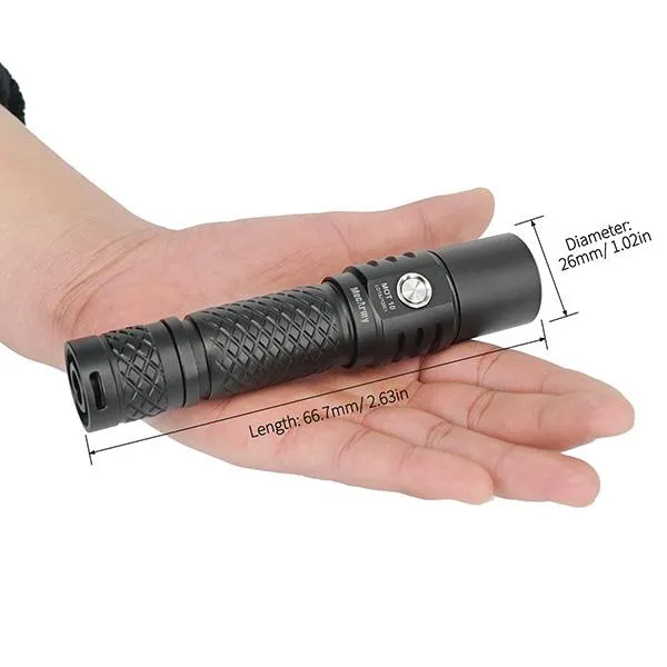 MOT10 1000 Lumens USB Rechargeable EDC Flashlight