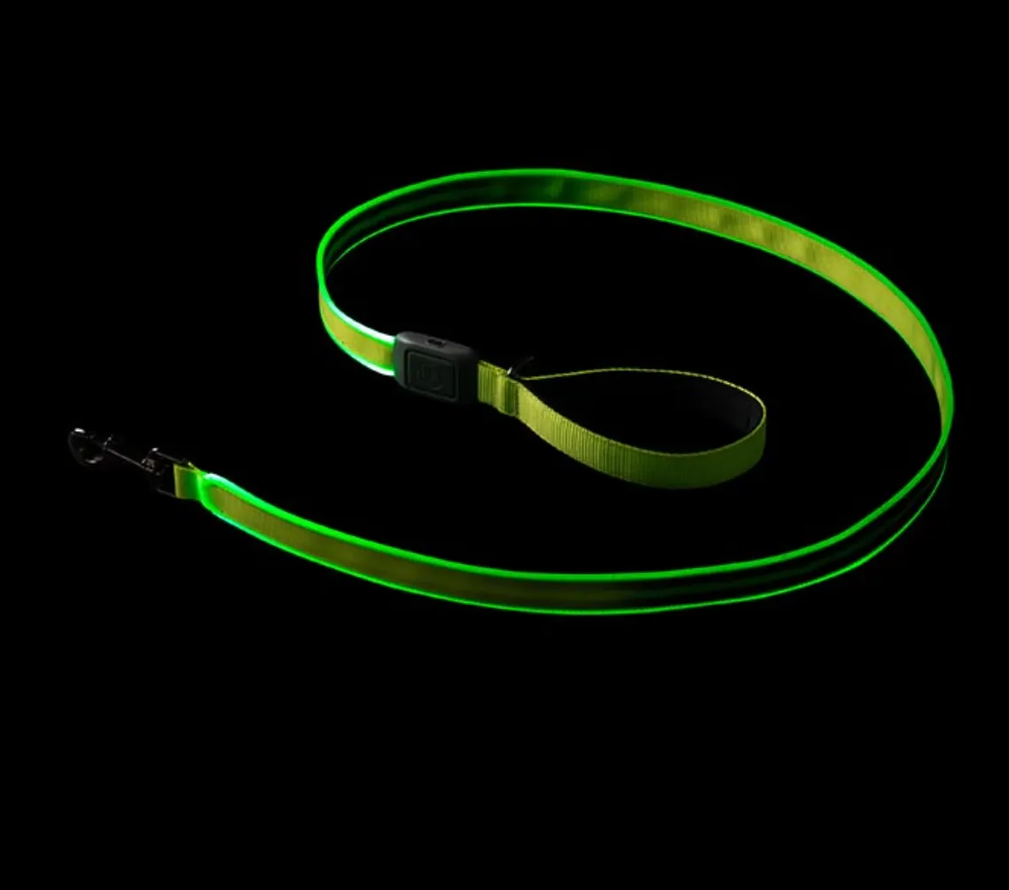 Nitedog Rechargeable Led Leash - Lime Green