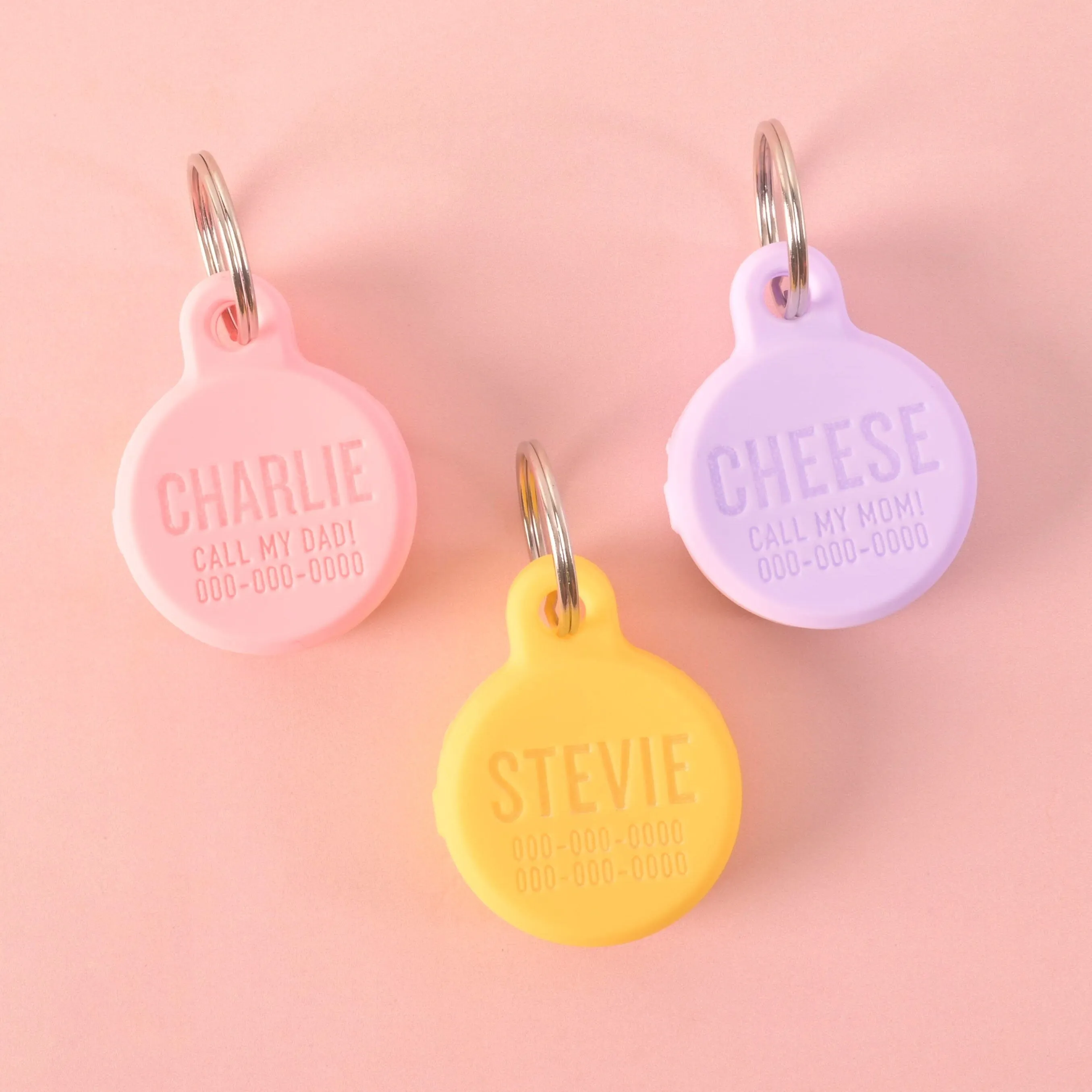 Personalized Silicone Pet Tag, Tile Sticker Holder