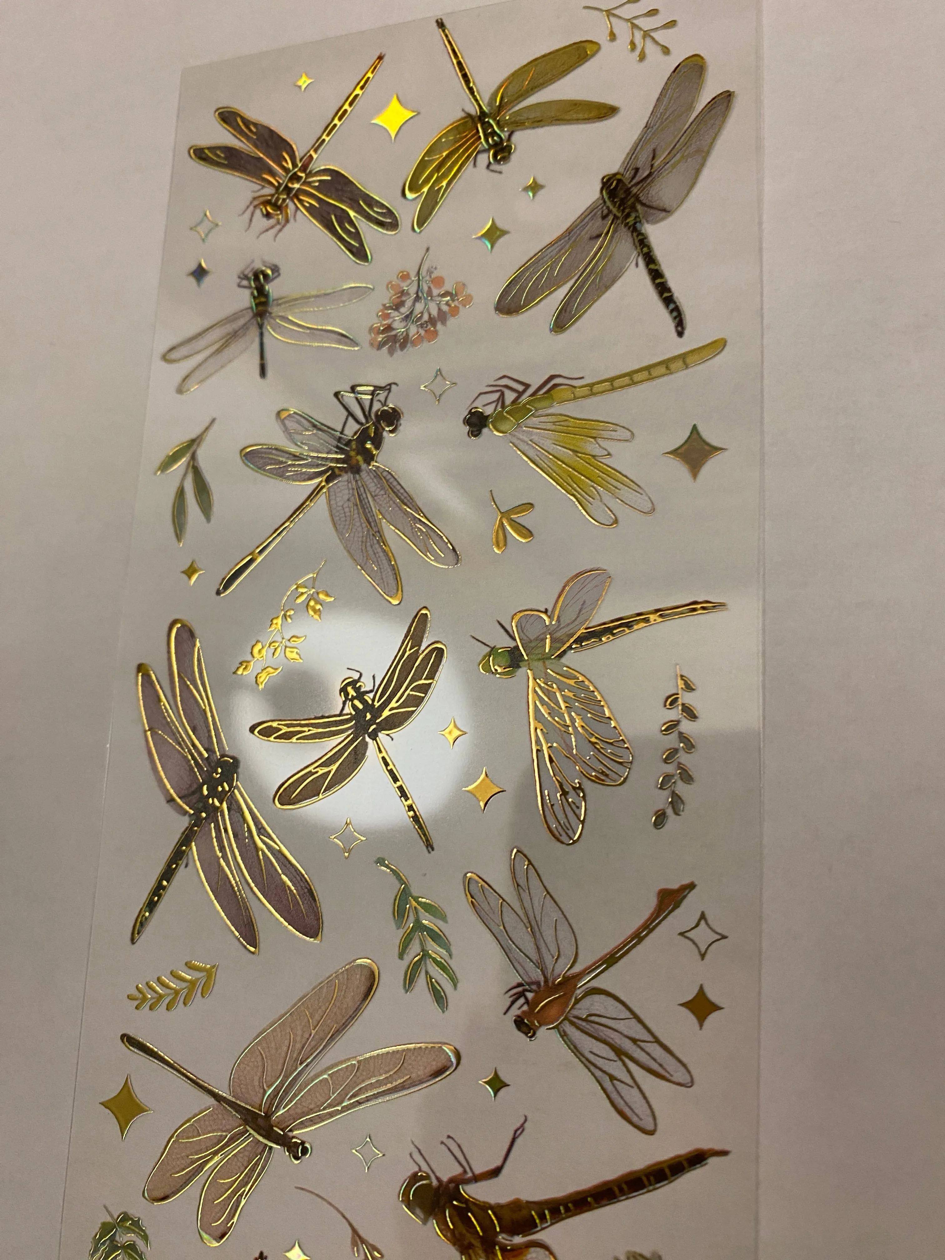 PET Foil Clear Tape with Green Dragon Flies