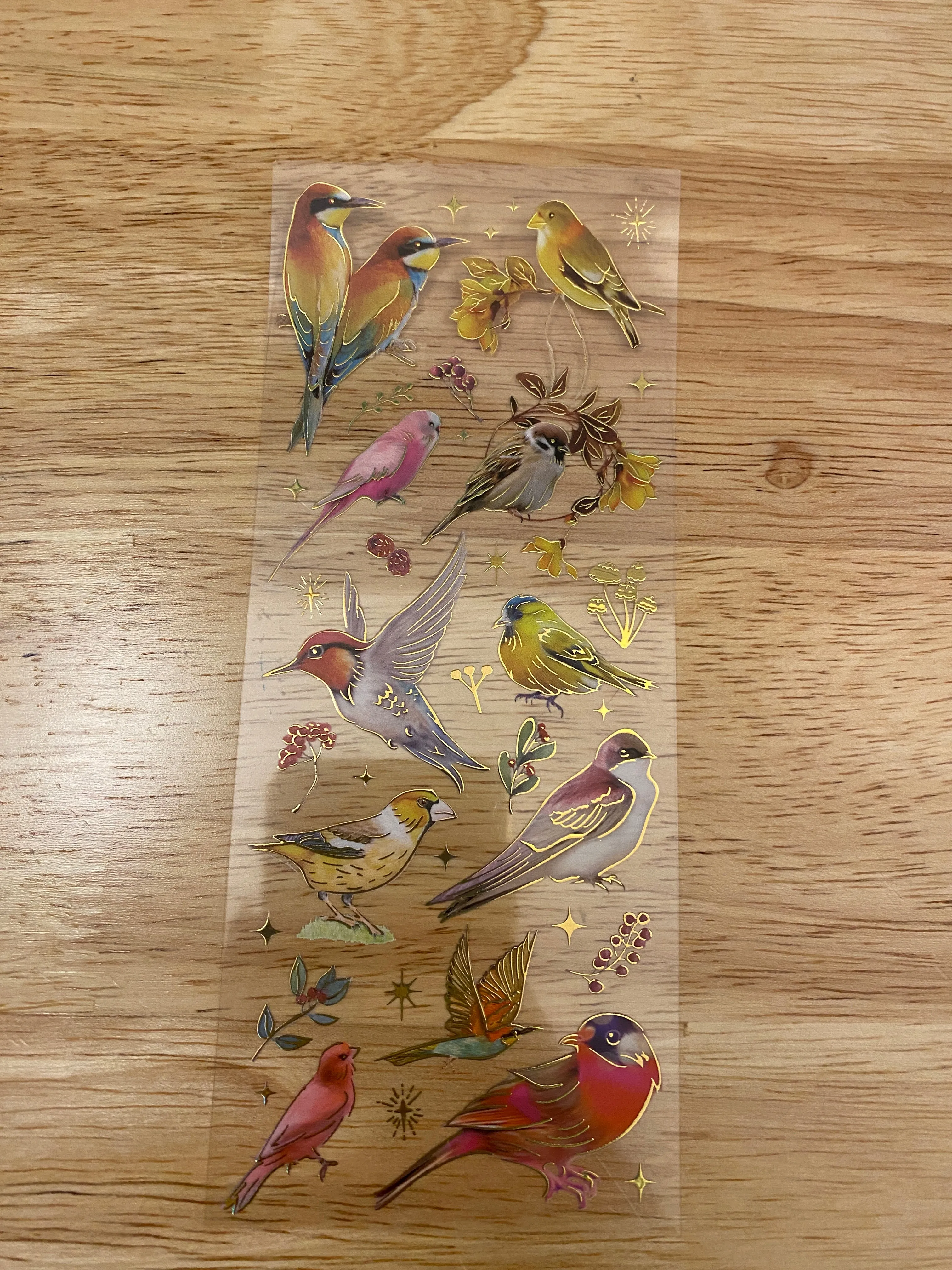 PET Foil Clear Tape with Red Birds