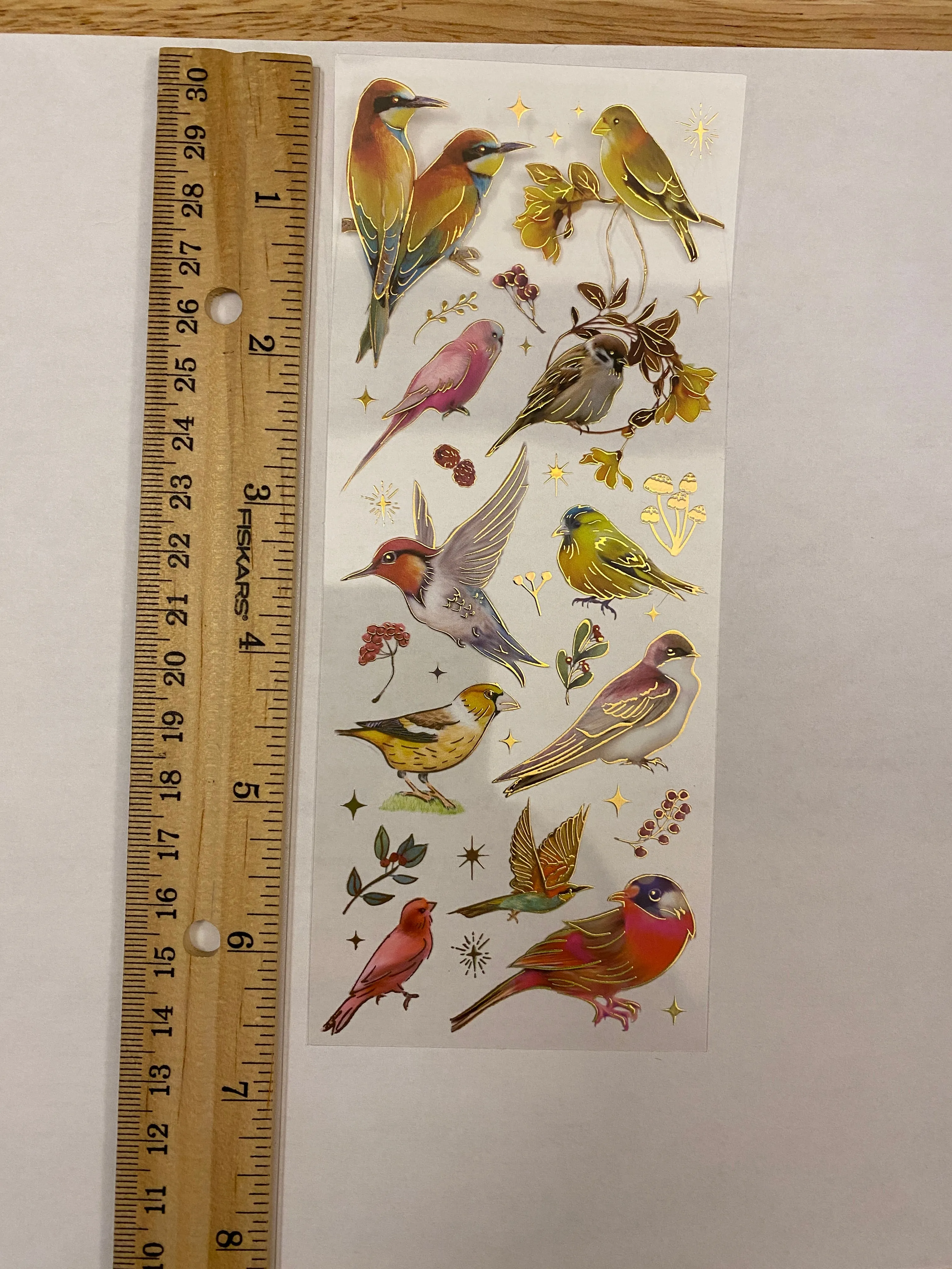 PET Foil Clear Tape with Red Birds