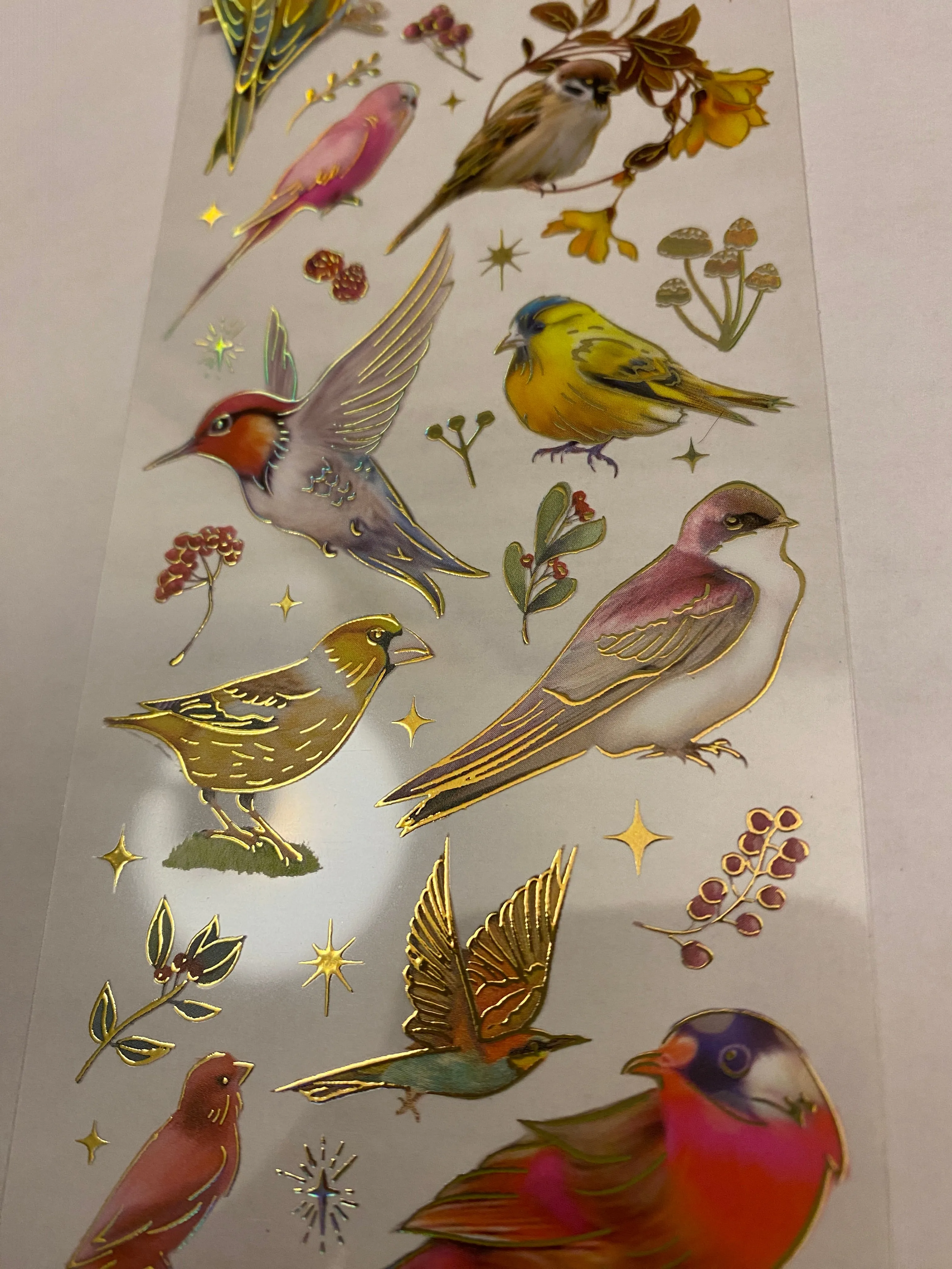 PET Foil Clear Tape with Red Birds