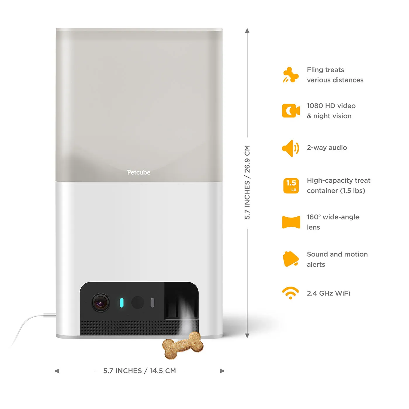 Petcube Bites 2 Lite Interactive Pet Camera With Treat Dispenser