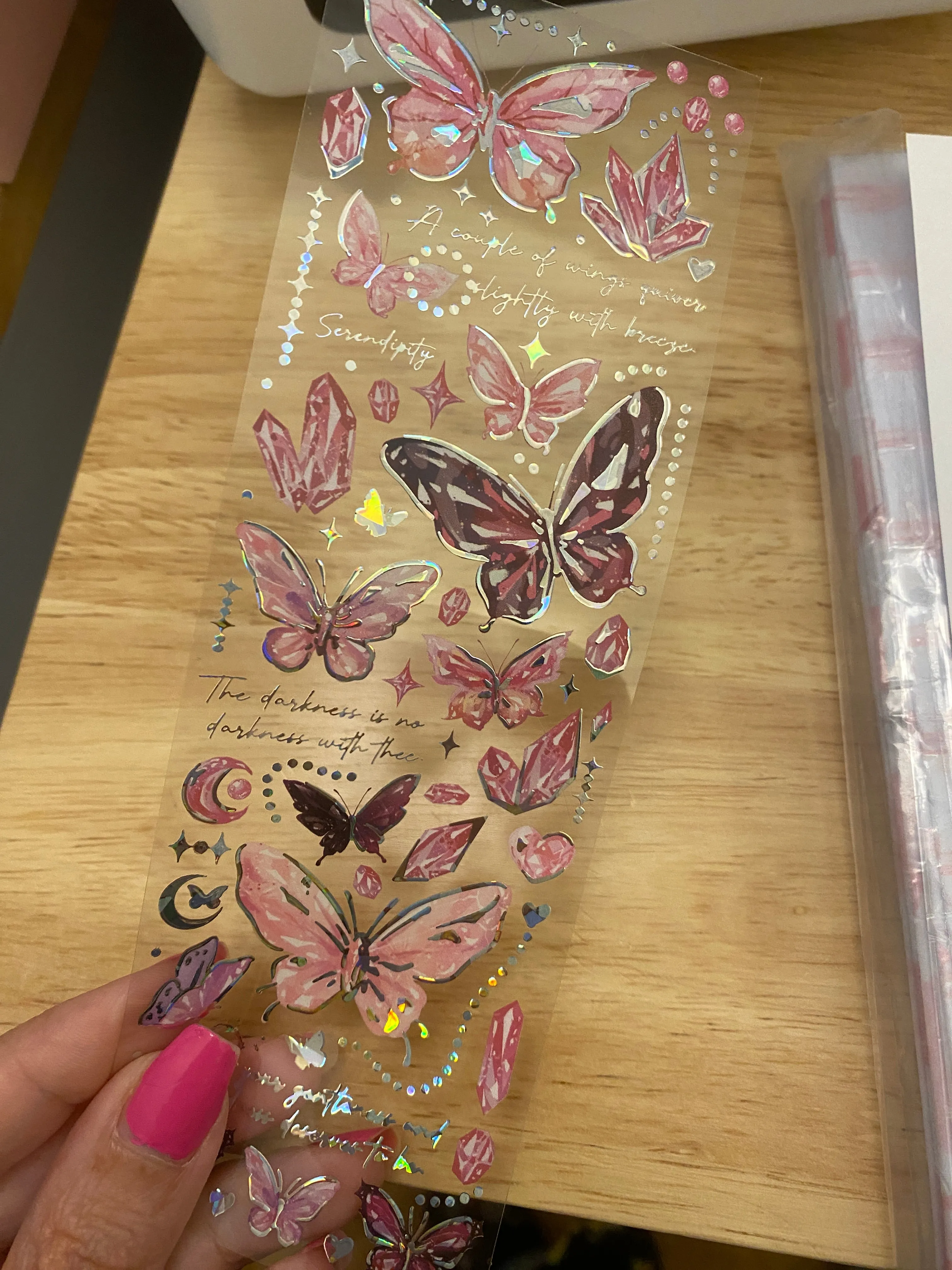 Pink Two Butterfly PET Washi Tape