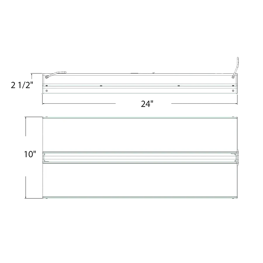 RAB ARS 160W 2' AEROBAY Linear High Bay Selectable CCT/Wattage