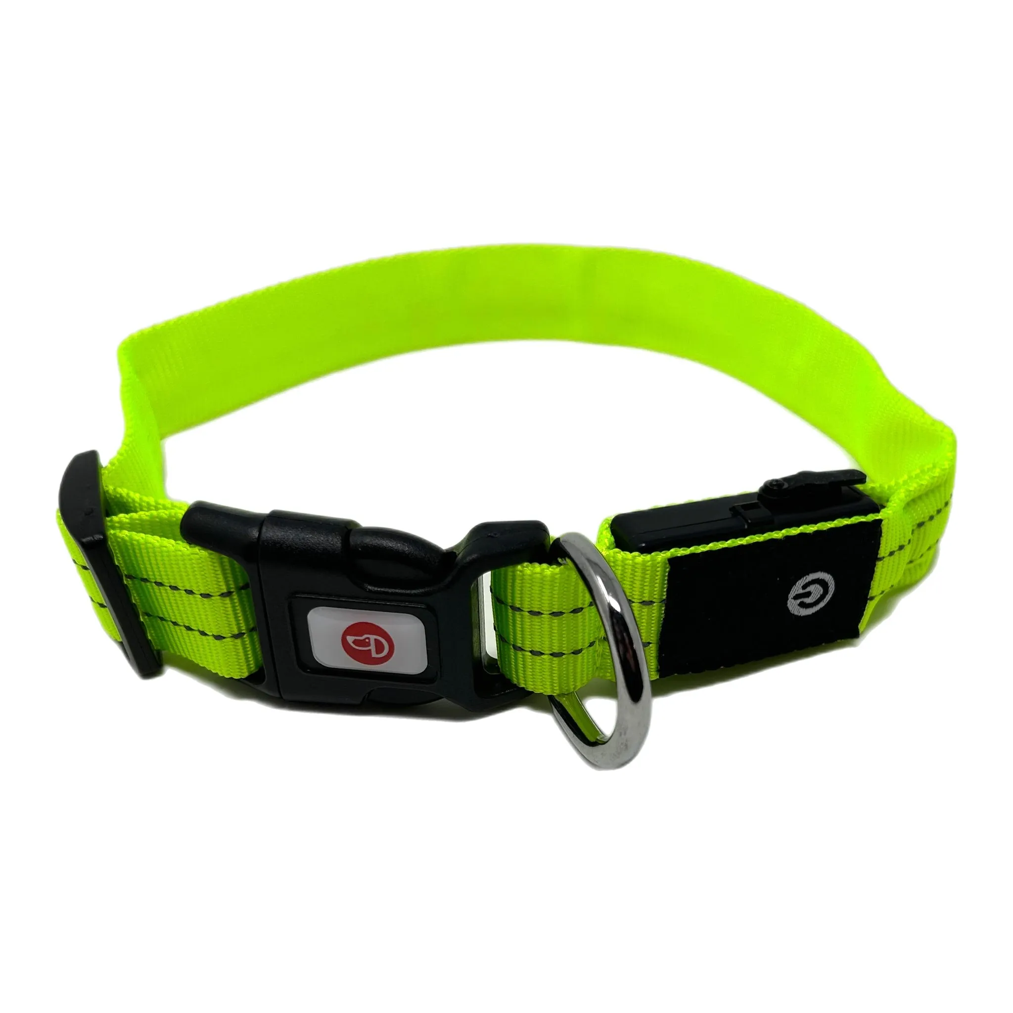 Rechargeable LED Lighted Dog Collar - Three Light Modes, Water Resistant