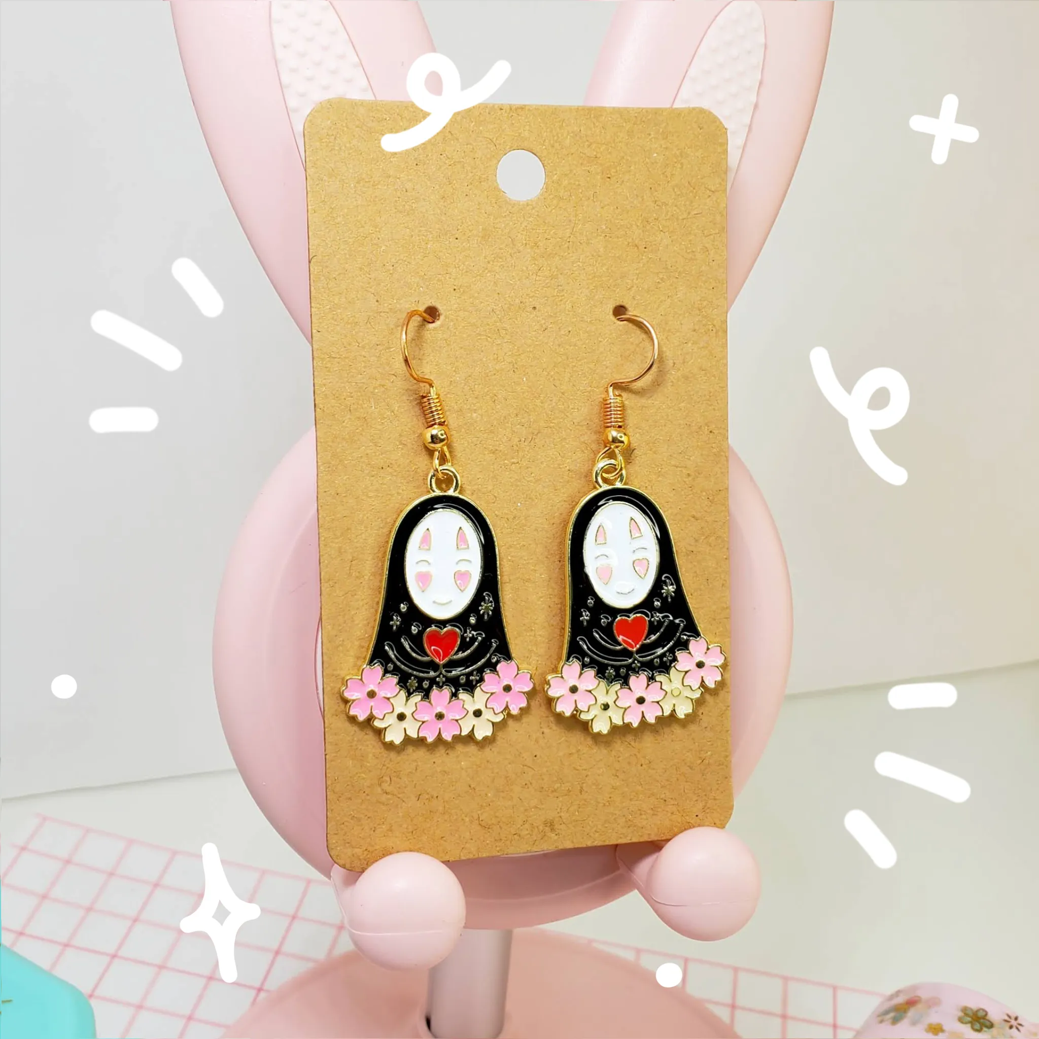 Sakura No-Face Earrings