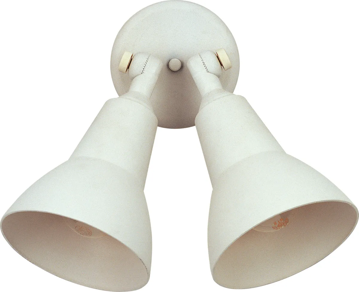 Spots 2-Light Outdoor Wall Mount in White